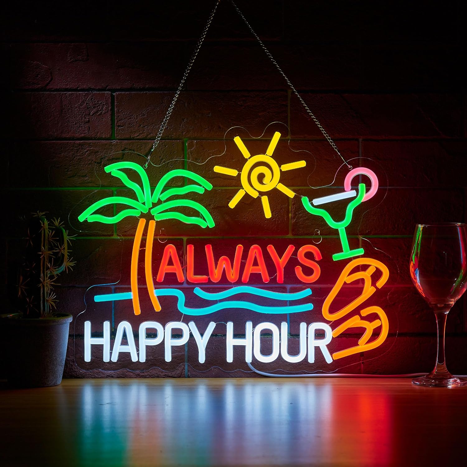 Decor Lighting Hours - Неоновая вывеска «Вечернее пивное время» для