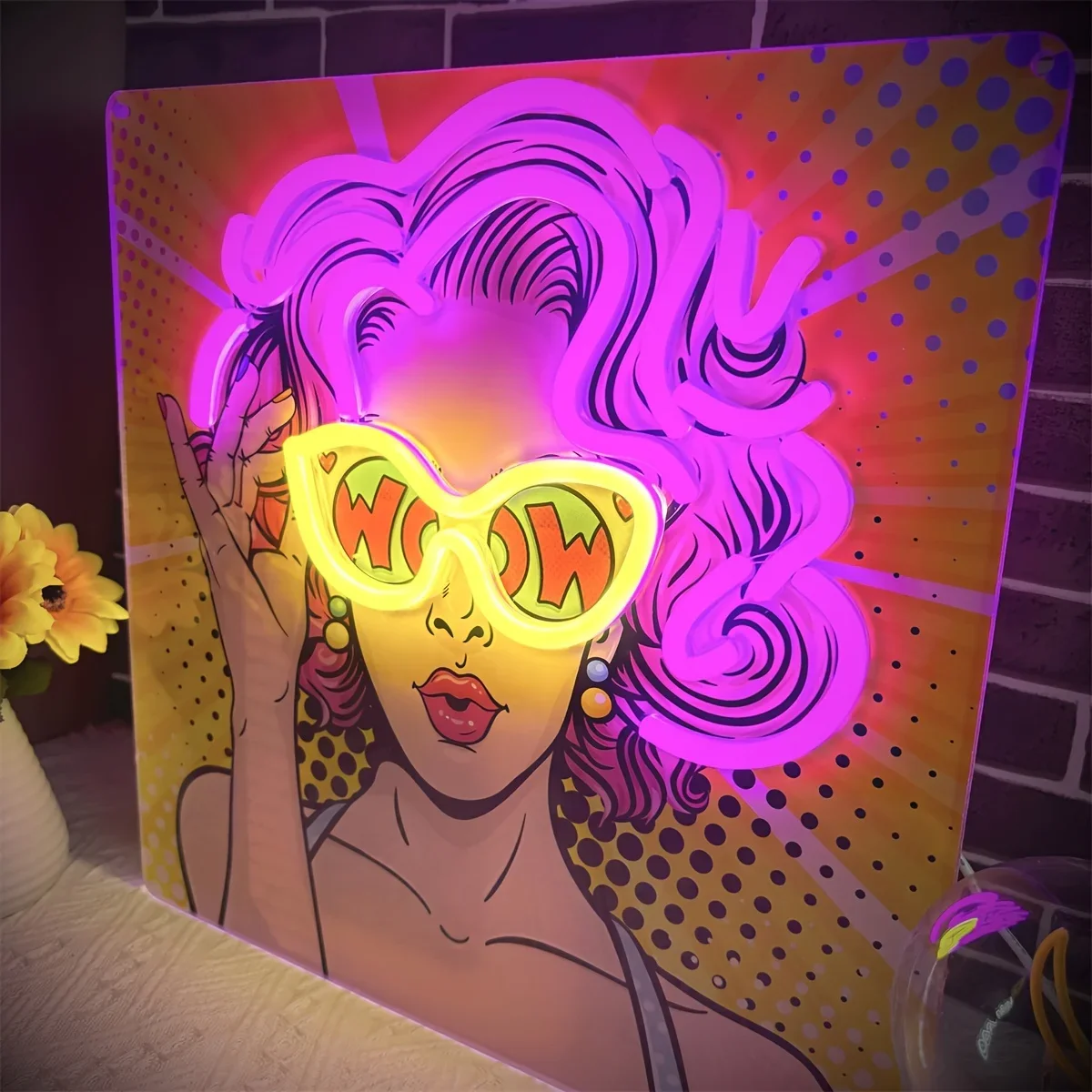 Lighting Decor Wow - Wow Lady Pop Art Светодиодная неоновая