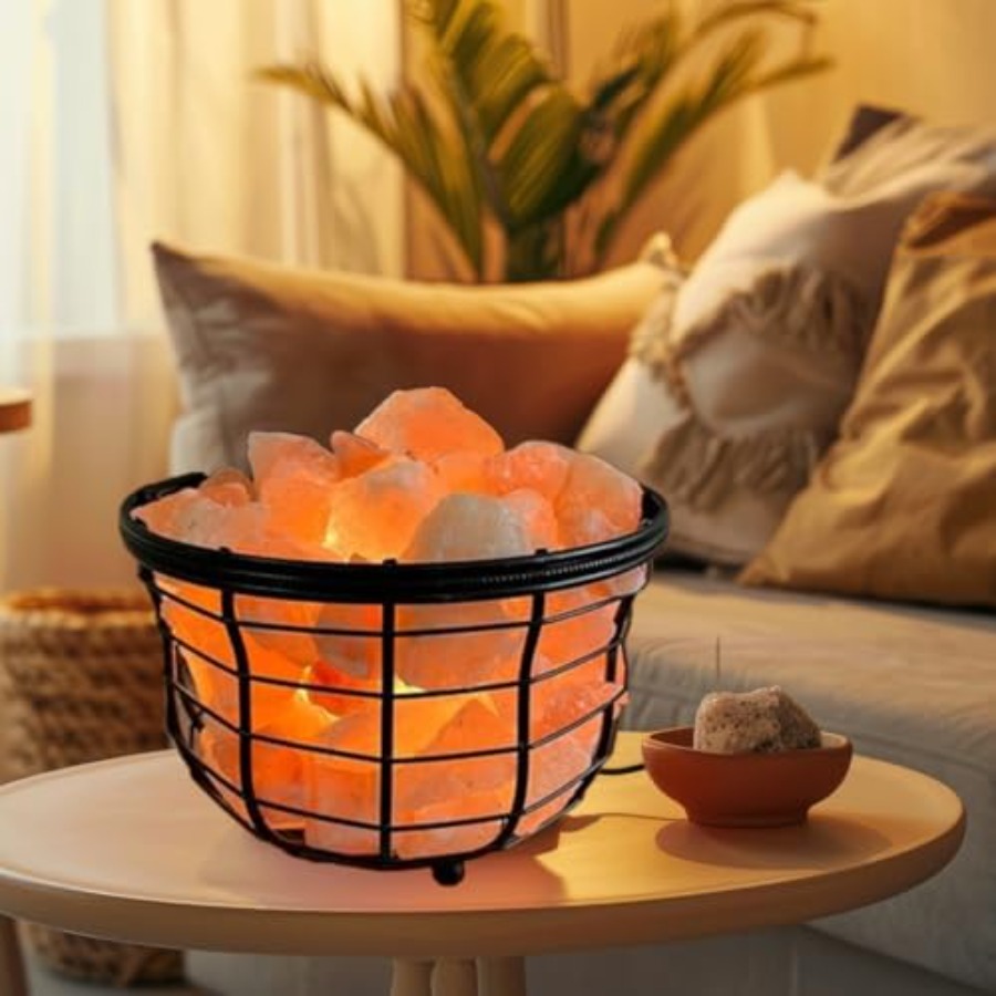 Himalayan Salt Lamp - Металлическая лампа с гималайской розовой солью
