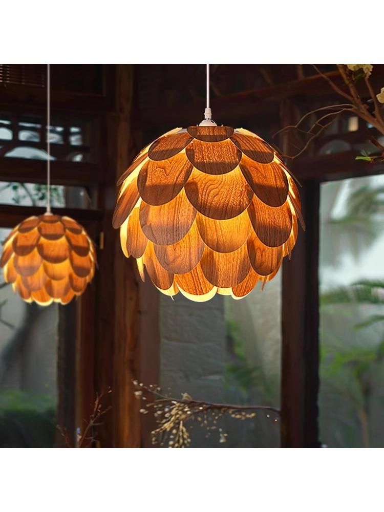 Decor Lighting Sg - Креативный деревянный подвесной светильник для ресторана