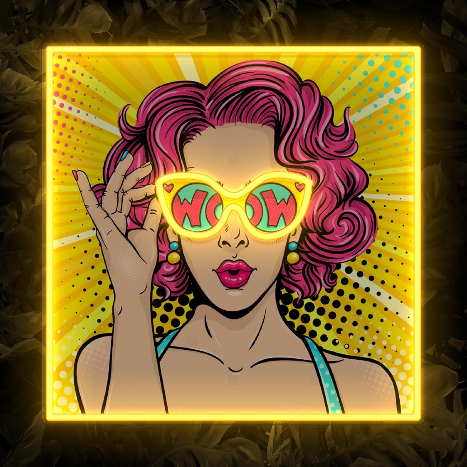 Lighting Decor Wow - Неоновая вывеска Wow Lady UV Pop