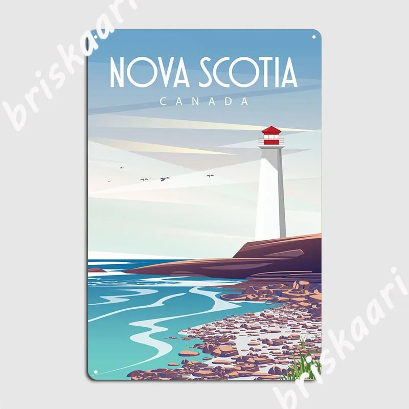 Nova Decor & Lighting Juletrelys - Металлический знак Nova Scotia, дизайн клуба,
