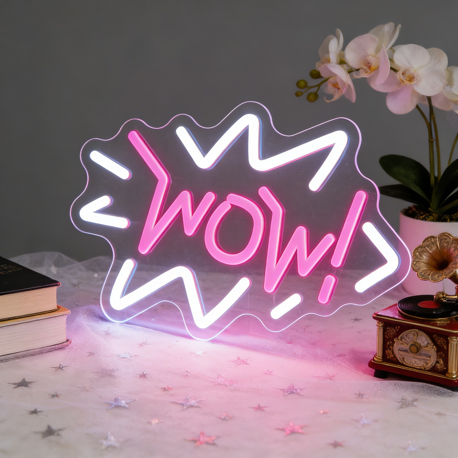 Lighting Decor Wow - Неоновая вывеска LED в стиле поп-арт,