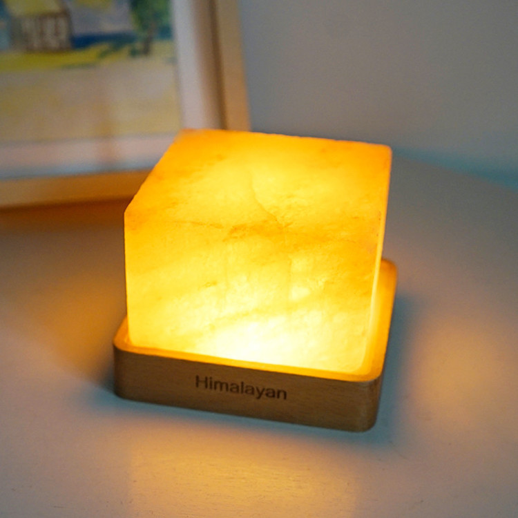 Himalayan Salt Lamp - Гималайская хрустальная соляная лампа, светодиодная квадратная