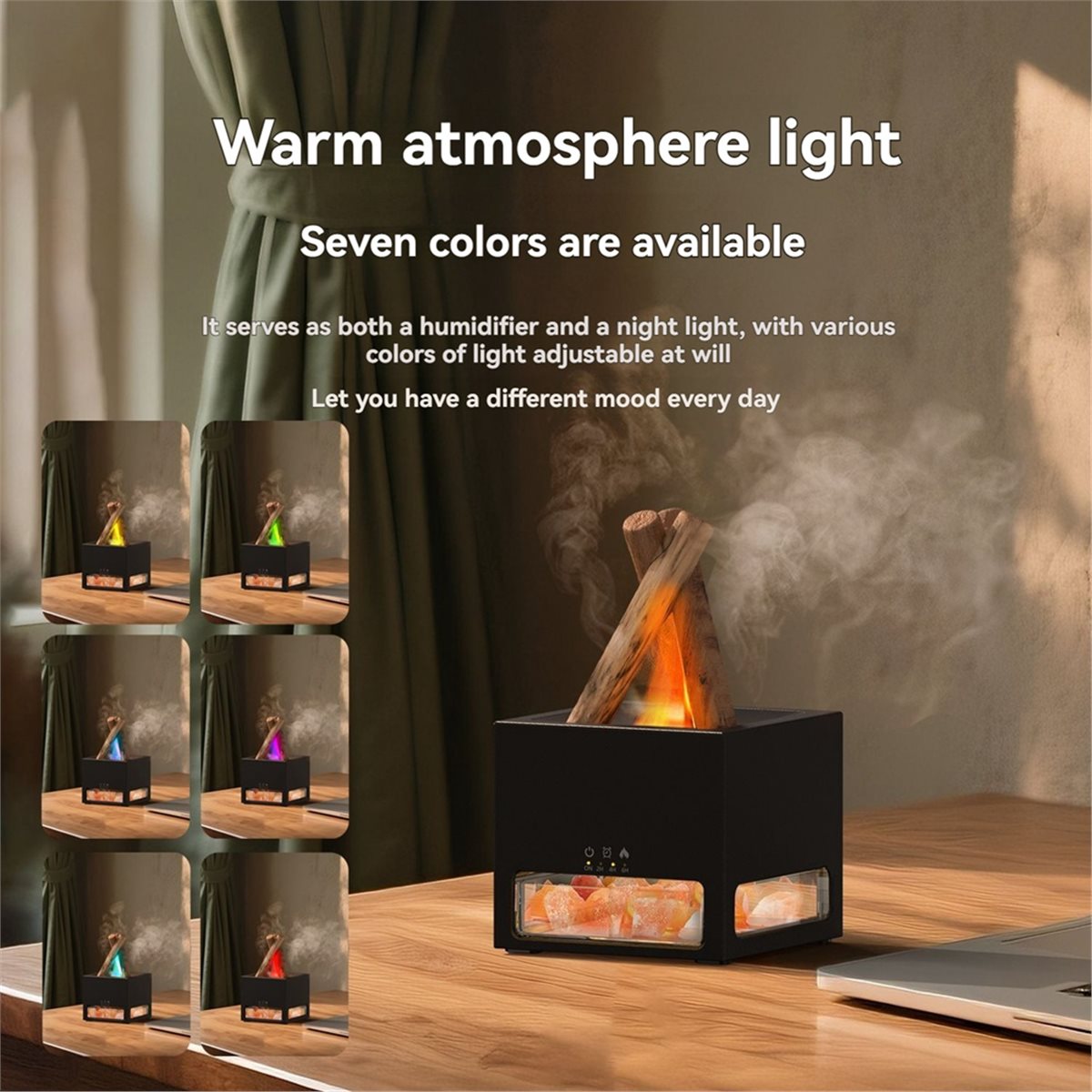 Himalayan Salt Lamp - AA14 Аромадиффузор 2-в-1: гималайская соляная лампа