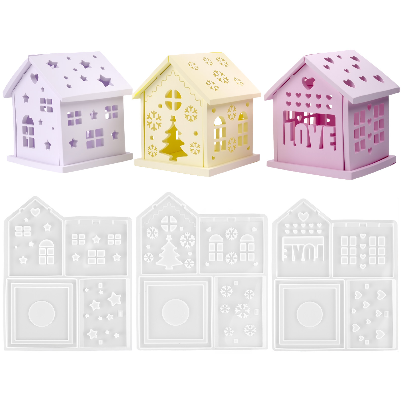 3D силиконовая форма для дома, – обзор и цена Candle Holder Set