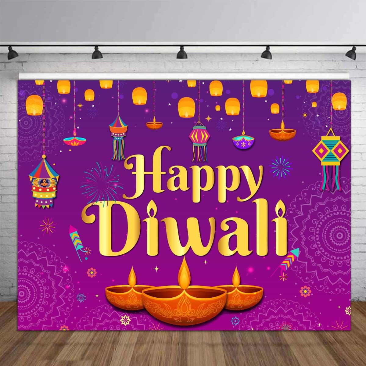 Фон Happy Diwali 5x7ft, настен – обзор и цена Decor Lighting India
