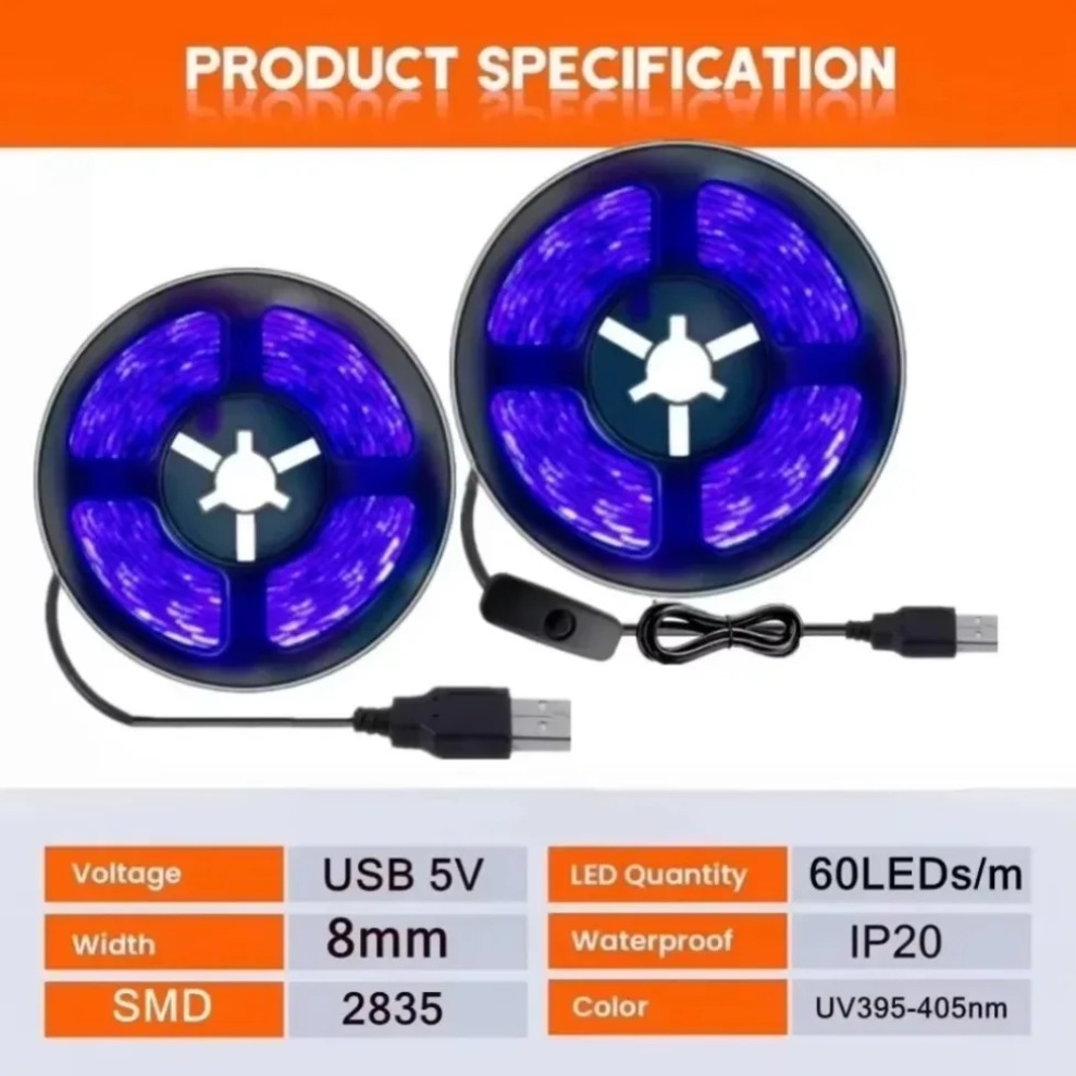 УФ-светодиодная лента SMD2835  – обзор и цена Decor Lighting Hours