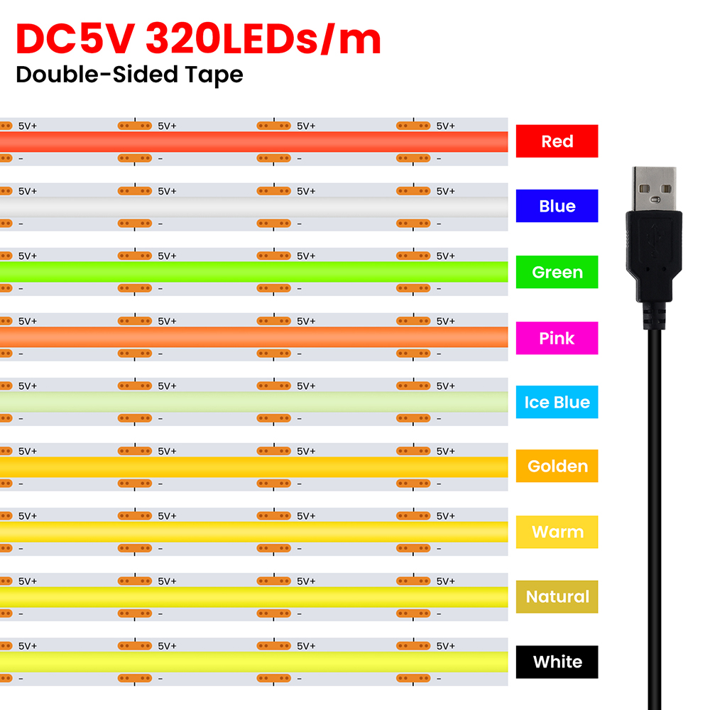 5 В USB 3 мм 5 мм PCB COB свет – обзор и цена Decor Lighting Hours